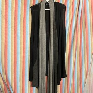 Black Forever 21 high low cardigan sleeveless